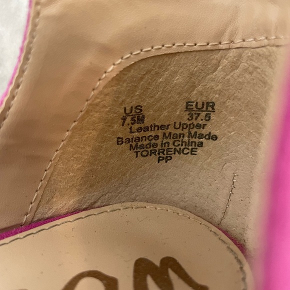 Sam Edelman Hot Pink Suede Block Heel Sandal - Picture 8 of 9